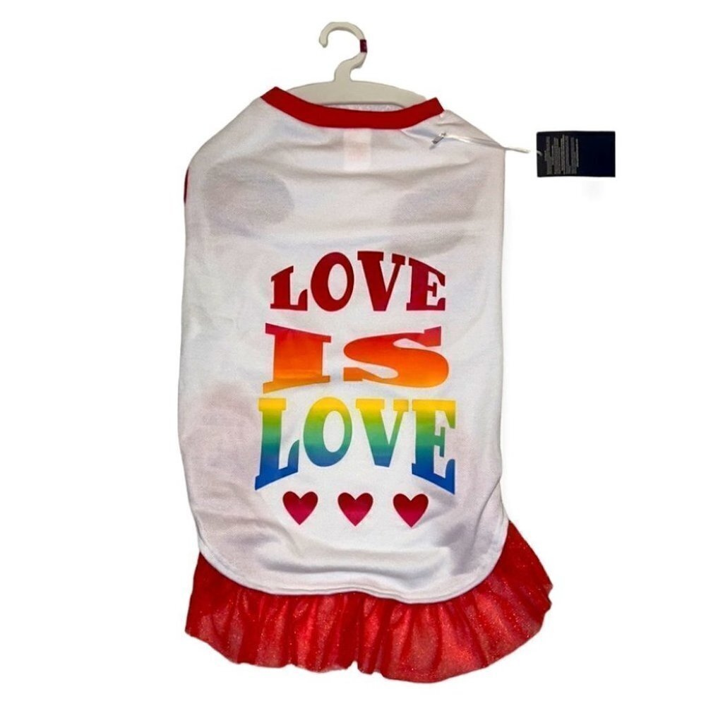 Sydney & Co German Shepherd and Doberman LGBT Love is love pet ruffles shirt XL